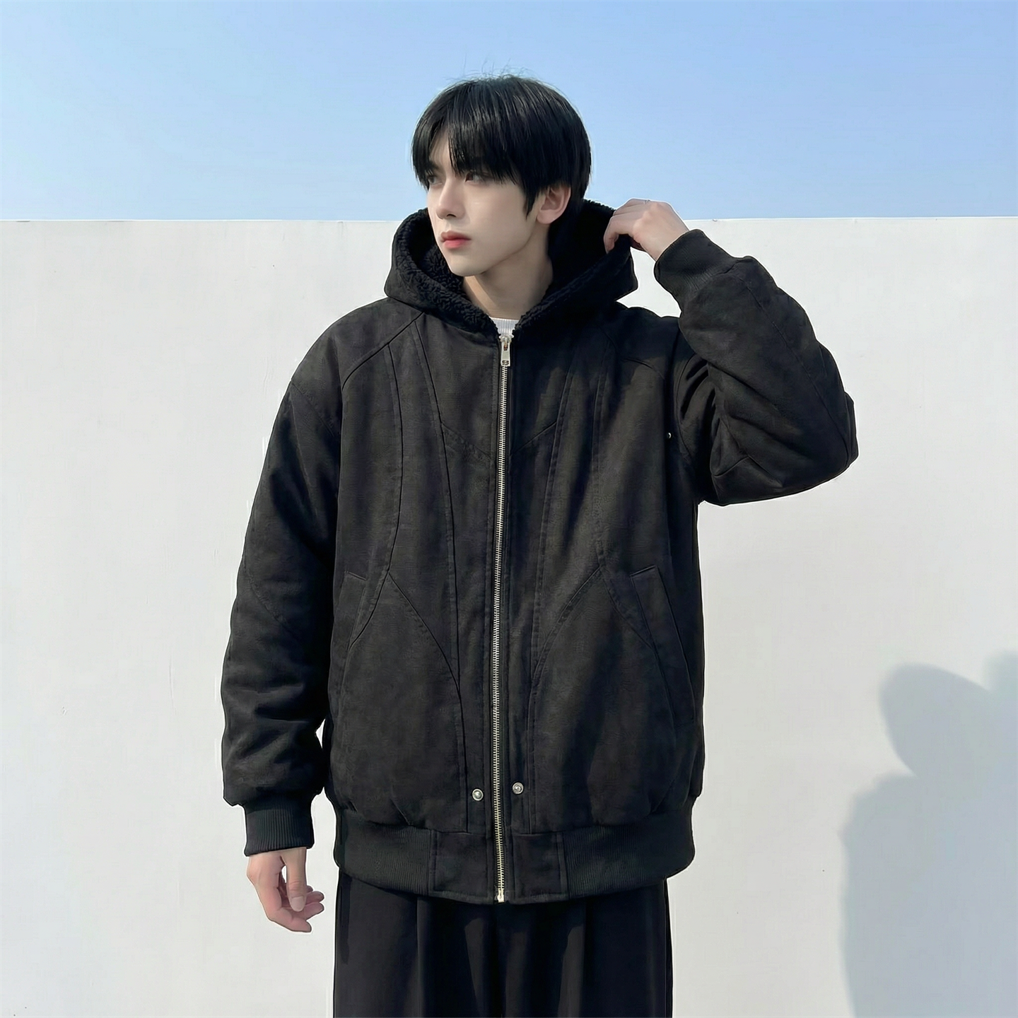 现货加绒加厚外套男潮重磅帆布水洗棉服夹克Y307-P138,男装夹克,星座1017