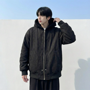 现货 加绒加厚外套男潮重磅帆布水洗棉服夹克  Y307-P138图片
