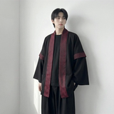 现货春秋风蟒纹印花拼接男士道袍汉服D3206-P78，男装民族服装，星座1017