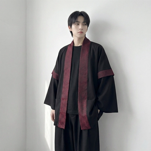 现货 春秋风蟒纹印花拼接男士道袍汉服 D3206-P78，男装民族服装，星座1017