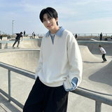 现货春季新款翻领高级感衬衫领上衣长袖卫衣男装潮WY212-P68，男装衬衫，星座1017