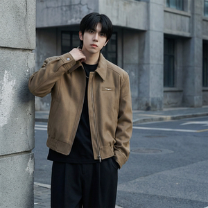 现货 2025棒球领短款夹克高级感美式垫肩外套 HJ7727-P90 X149图片