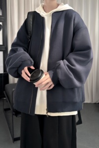 现货 2026日系痞帅华夫格宽松休闲棒球立领夹克衫外套 NK828-P89图片