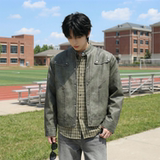 现货2026飞行夹克外套春秋薄款痞帅街头潮牌立领上衣DK568-P118，男装夹克，星座1017