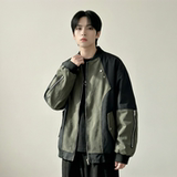 现货休闲百搭撞色拼接棒球服美式复古夹克JK830-P80，男装夹克，星座1017