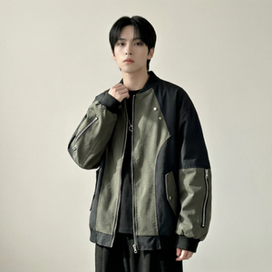 现货休闲百搭撞色拼接棒球服美式复古夹克 JK830-P80，男装夹克，星座1017