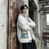 现货春款潮流涂鸦拼接夹克开衫连帽外套WT23-P75控96，男装夹克，星座1017