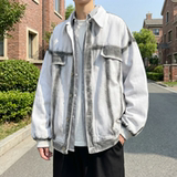 现货2026春季工装休闲夹克高级感牛仔外套JK11-P100，男装工装外套，星座1017