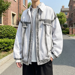 现货 2026春季工装休闲夹克高级感牛仔外套 JK11-P100，男装工装外套，星座1017