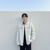 现货2026春季痞帅拼接设计感翻领夹克高级感潮流外套J24-P75，男装夹克，星座1017