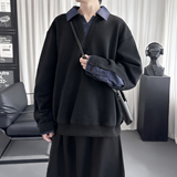 现货翻领高级感衬衫领上衣长袖卫衣男装潮WE212-P68，男装衬衫，星座1017