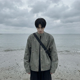 现货2026飞行夹克外套春秋薄款痞帅街头潮牌立领上衣DK568-P118，男装夹克，星座1017