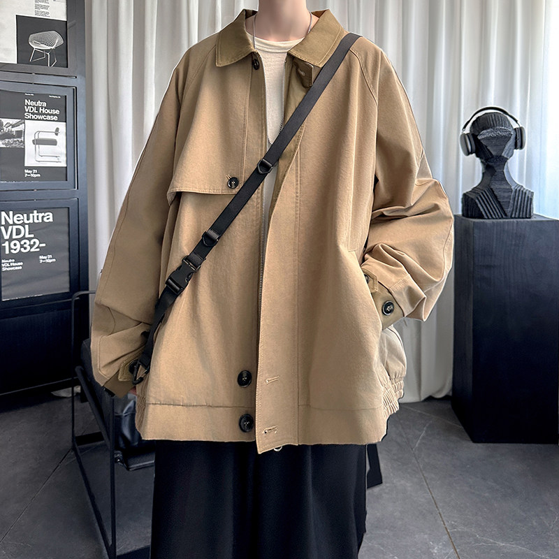 日系翻领拼接夹克男秋季新款复古休闲山系户外外套HJ550-P108,男装夹克,星座1017