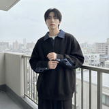 现货春季新款翻领高级感衬衫领上衣长袖卫衣男装潮WY212-P68，男装衬衫，星座1017