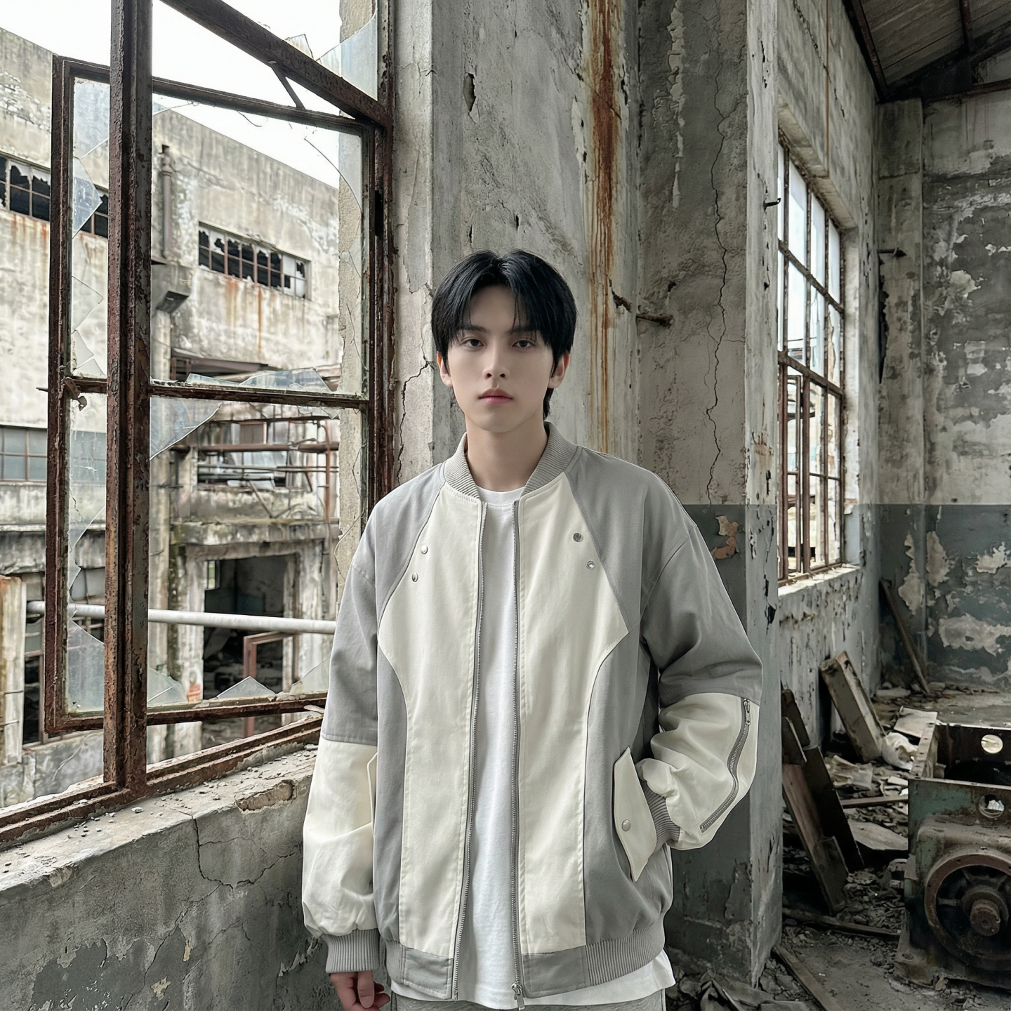 现货休闲百搭撞色拼接棒球服美式复古夹克JK830-P80,男装夹克,星座1017
