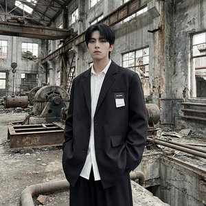 现货休闲西服男春秋宽松大码潮高级感痞帅外套西装 JK342-P98，男装西服套装，星座1017