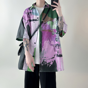 现货短袖衬衫男装高级感衬衣 CC97-P48图片