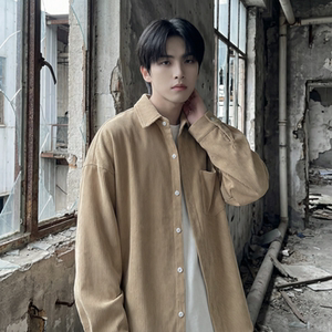 现货灯芯绒高级感长袖衬衫男休闲衬衣外套 C963-P48，男装衬衫，星座1017