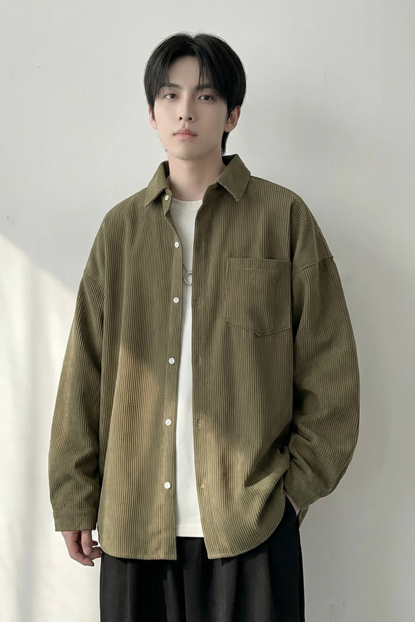 现货灯芯绒高级感长袖衬衫男休闲衬衣外套C963-P48,男装衬衫,星座1017