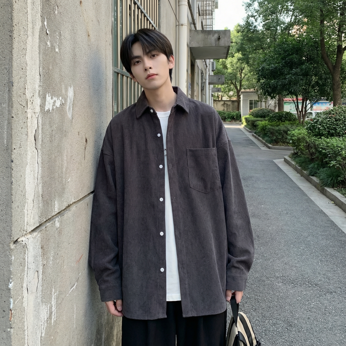 现货灯芯绒高级感长袖衬衫男休闲衬衣外套C963-P48,男装衬衫,星座1017