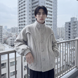 现货 美式复古加厚休闲外套韩版宽松立领短款外套 GK801-P118图片