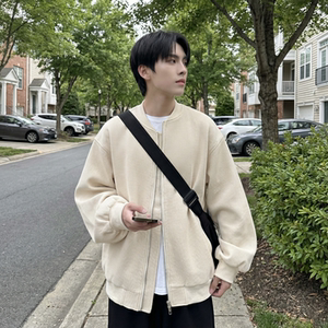 现货 2026日系痞帅华夫格宽松休闲棒球立领夹克衫外套 NK828-P89，男装夹克，星座1017