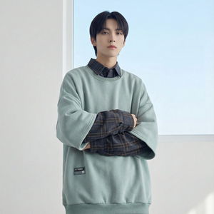 现货 2026春款假两件卫衣衬衫领复古vibe格子美式外套 A5613-P65，男装衬衫，星座1017