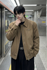 现货棒球领短款夹克高级感美式垫肩外套 HJ7727-P90 X149图片