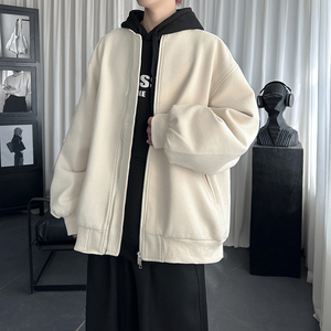 2025春款日系华夫格宽松休闲男士棒球立领夹克衫外套 N828-P89图片