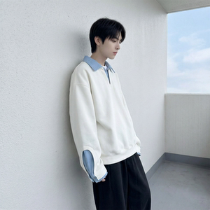 现货 春季新款翻领高级感衬衫领上衣长袖卫衣男装潮 WY212-P68，男装衬衫，星座1017