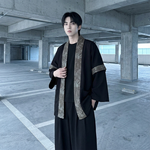 现货 春秋风蟒纹印花拼接男士道袍汉服 D3206-P78，男装民族服装，星座1017