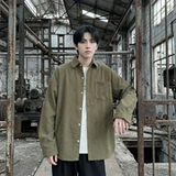 现货灯芯绒高级感长袖衬衫男休闲衬衣外套C963-P48，男装衬衫，星座1017