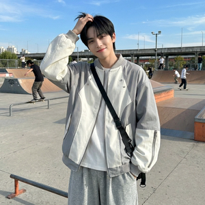 现货休闲百搭撞色拼接棒球服美式复古夹克 JK830-P80图片