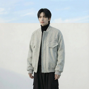 现货美式毛呢夹克棉服加厚高级痞帅夹棉棒球服短款外套 Q955-P138图片