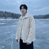 现货皮毛一体外套冬季校园宽松棉服潮男大码棉衣4725-P115，男装棉衣，星座1017