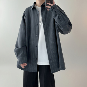 春款现货竖条纹长袖衬衫春季内搭高级感衬衣外套 DS94-P68，男装衬衫，星座1017
