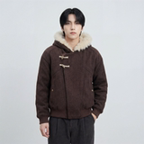 现货斜门襟牛角扣毛里新款座山雕毛呢外套W2029-P138，女装短外套，星座1017