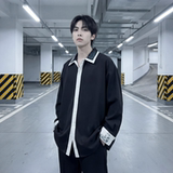 现货潮衬衫小众刺绣长袖衬衣新中式情侣外套DY877-P68，男装衬衫，星座1017