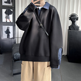 现货春季新款翻领高级感衬衫领上衣长袖卫衣男装潮WY212-P68，男装衬衫，星座1017