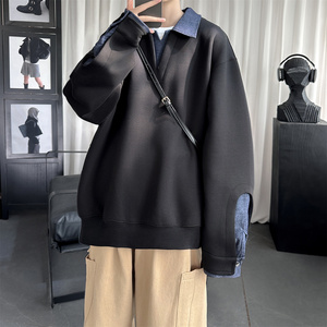 现货 春季新款翻领高级感衬衫领上衣长袖卫衣男装潮 WY212-P68，男装衬衫，星座1017