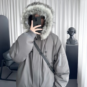 冬季新款韩版宽松加厚保暖派克服工装外套 M7506-P148图片