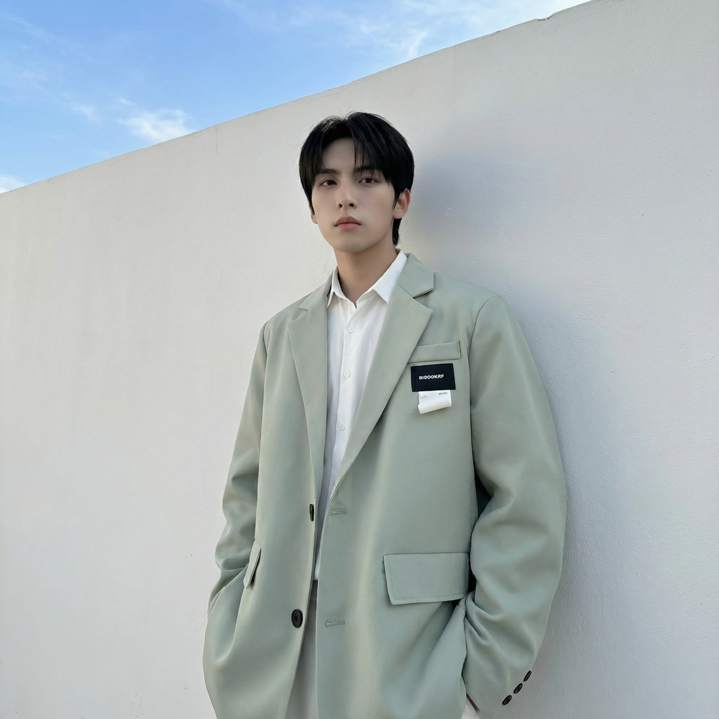 现货休闲西服男春秋宽松大码潮高级感痞帅外套西装JK342-P98，男装西服套装，星座1017