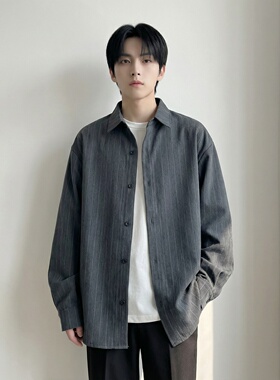 2026春季轻熟风男竖条纹长袖衬衫高级感外套 DS94-P68