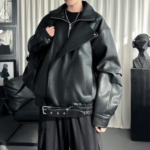 2025春款美式潮牌痞帅复古机车皮衣夹克棉服外套 FK315-P128图片