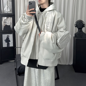 冬季新款假两件棉服外套美式飞行员夹克 MF203-P148图片
