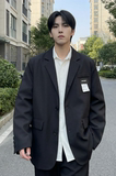 现货休闲西服男春秋宽松大码潮高级感痞帅外套西装JK342-P98，男装西服套装，星座1017