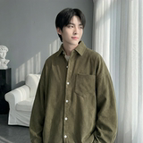 现货灯芯绒高级感长袖衬衫男休闲衬衣外套C963-P48，男装衬衫，星座1017