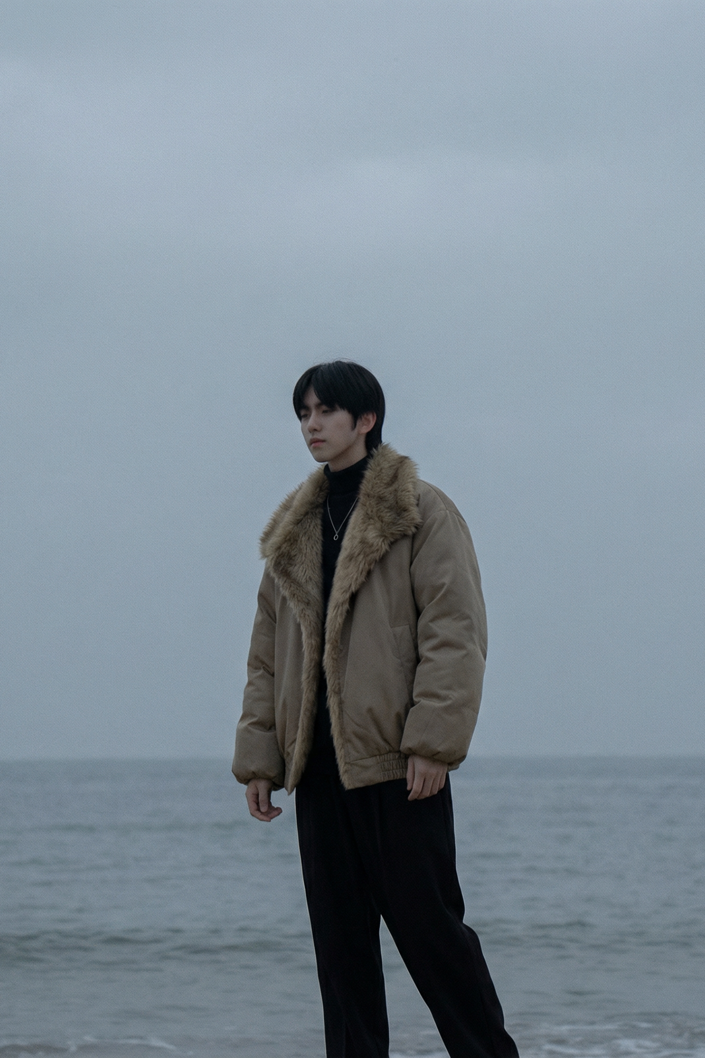 现货冬季大毛领加厚夹棉黑锻拼接棉服外套M1654-P168,男装棉衣,星座1017