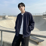 现货2026日系痞帅华夫格宽松休闲棒球立领夹克衫外套NK828-P89，男装夹克，星座1017