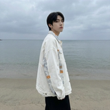 现货2026春季痞帅拼接设计感翻领夹克高级感潮流外套J24-P75，男装夹克，星座1017